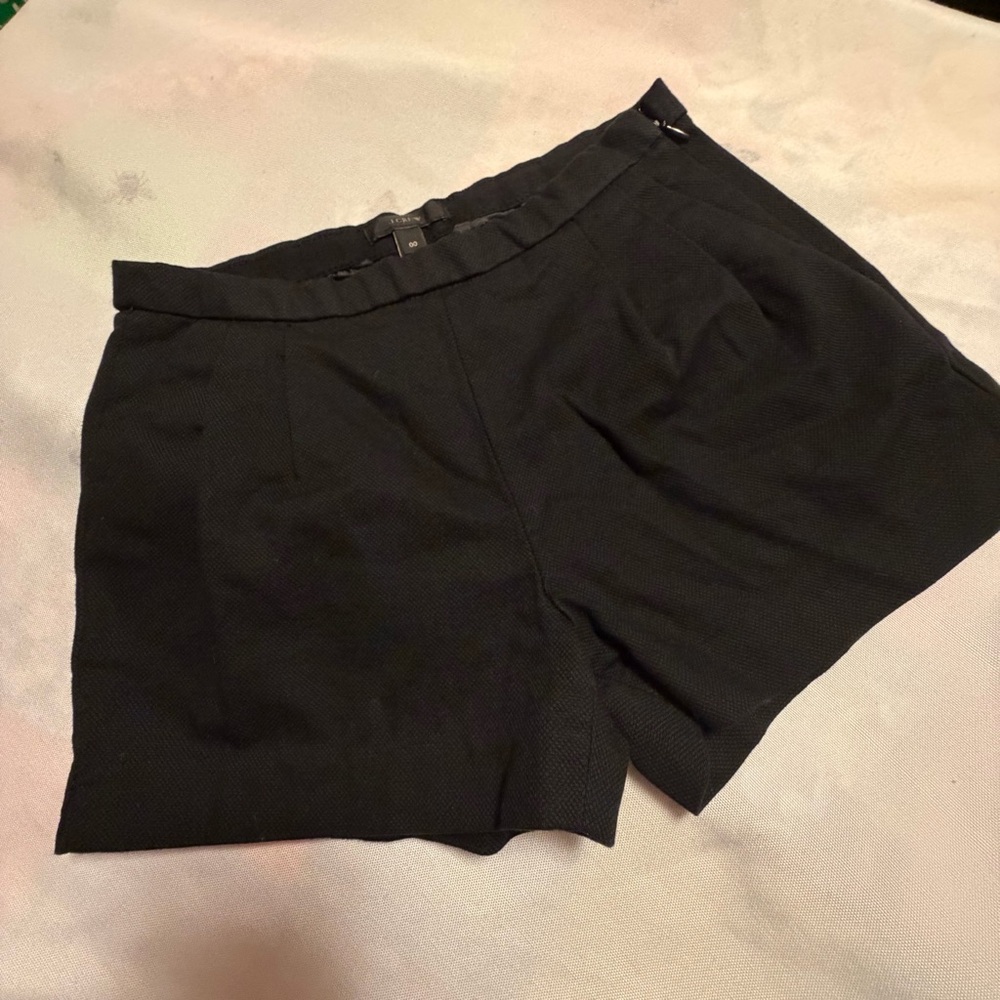 J. Crew Black High-Waist Dress Shorts